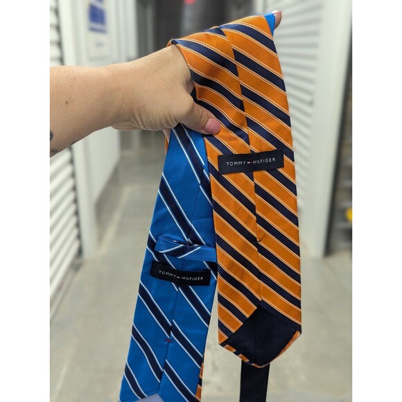Tommy Hilfiger Set of 2 Bright Striped Ties - Picture 3 of 4